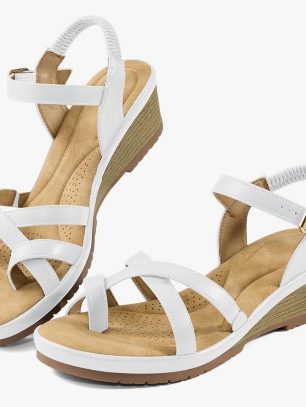 Amazon White Wedge Sandals in size 8 BNIB $38